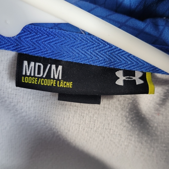 Mens Under Armour Gray/Blue hoodie Size Medium - Picture 7 of 11